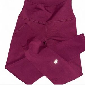 Burgundy High-Waisted Leggings